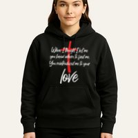 Inspiring Christian Quote Faith Cross Hoodie