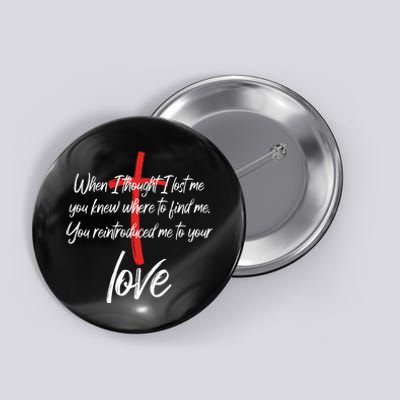 Inspiring Christian Quote Faith Cross Button