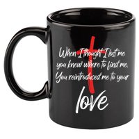 Inspiring Christian Quote Faith Cross 11oz C Handle Ceramic Mug