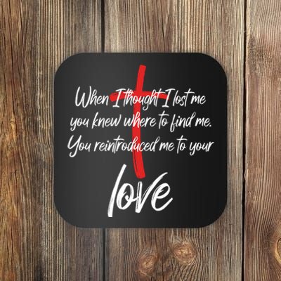 Inspiring Christian Quote Faith Cross Coaster