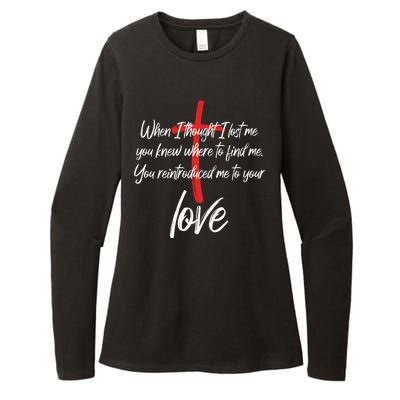 Inspiring Christian Quote Faith Cross Womens CVC Long Sleeve Shirt