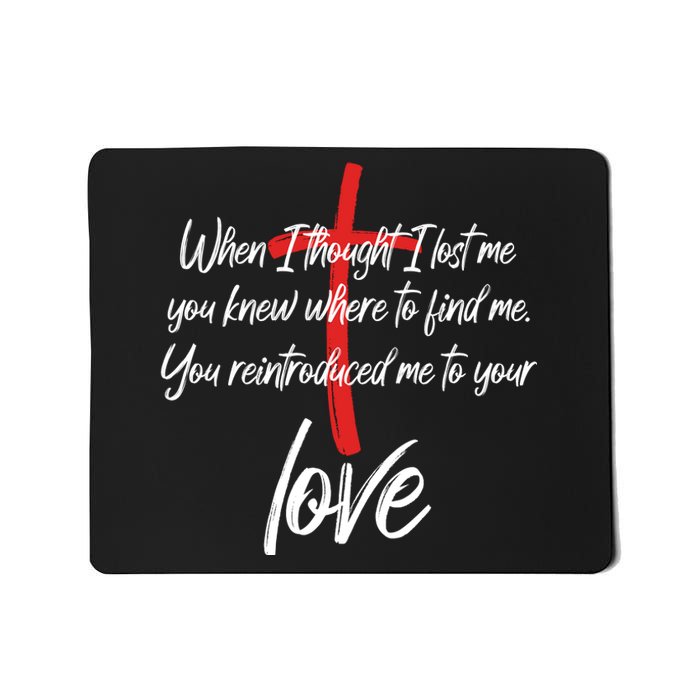 Inspiring Christian Quote Faith Cross Mousepad