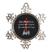 Inspiring Christian Quote Faith Cross Metallic Star Ornament