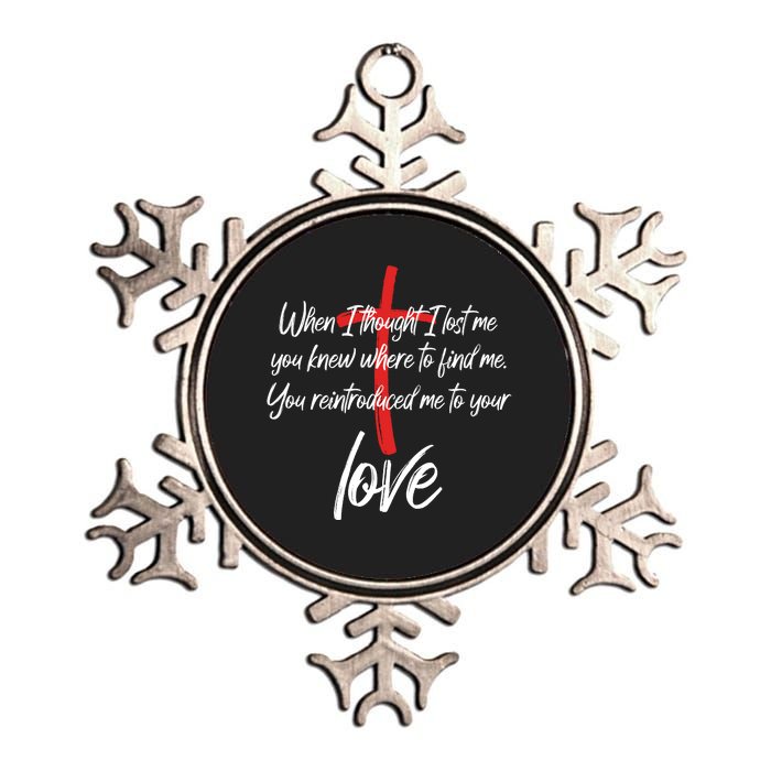 Inspiring Christian Quote Faith Cross Metallic Star Ornament