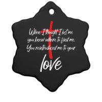 Inspiring Christian Quote Faith Cross Ceramic Star Ornament