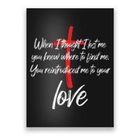 Inspiring Christian Quote Faith Cross Poster