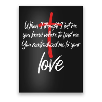 Inspiring Christian Quote Faith Cross Poster