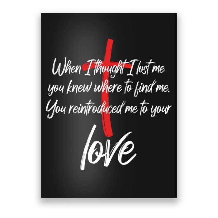 Inspiring Christian Quote Faith Cross Poster