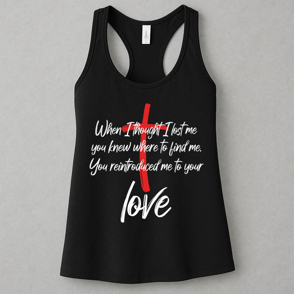 Inspiring Christian Quote Faith Cross Womens Tank Top