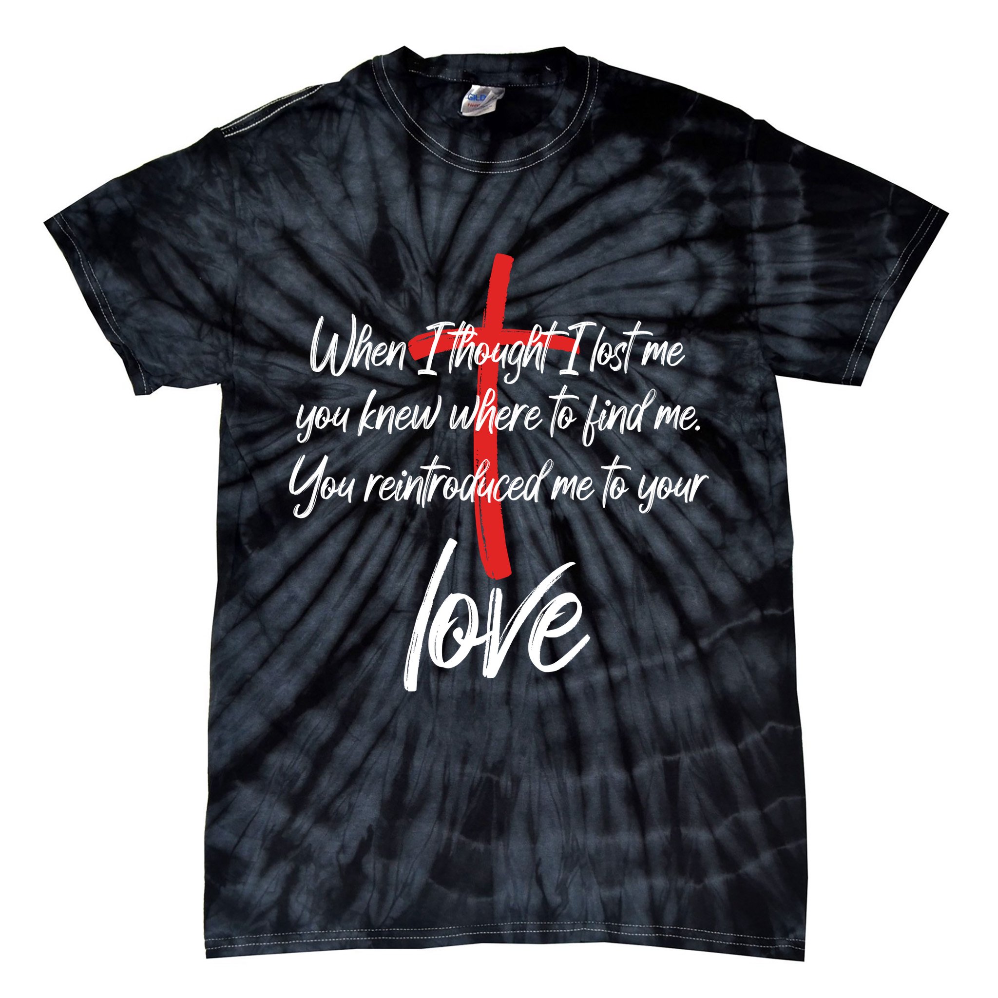 Inspiring Christian Quote Faith Cross Tie-Dye T-Shirt