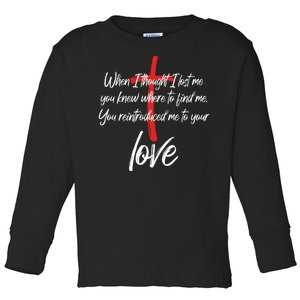 Inspiring Christian Quote Faith Cross Toddler Long Sleeve Shirt