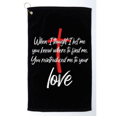 Inspiring Christian Quote Faith Cross Platinum Collection Golf Towel