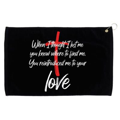 Inspiring Christian Quote Faith Cross Grommeted Golf Towel