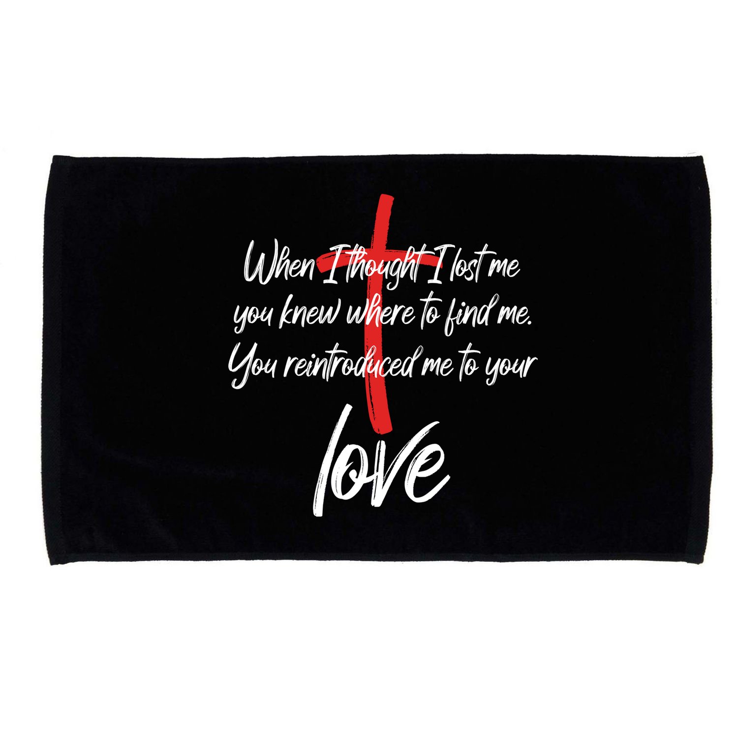 Inspiring Christian Quote Faith Cross Microfiber Hand Towel