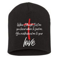 Inspiring Christian Quote Faith Cross Short Acrylic Beanie