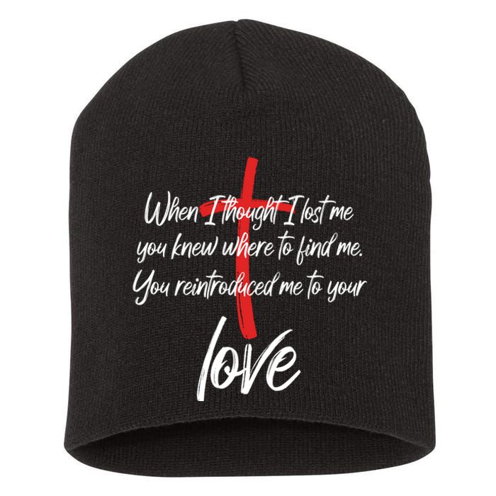 Inspiring Christian Quote Faith Cross Short Acrylic Beanie