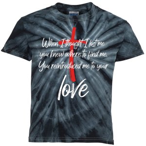 Inspiring Christian Quote Faith Cross Kids Tie-Dye T-Shirt