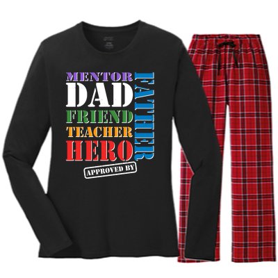 Inspiring Father's Day Dad Women's Long Sleeve Flannel Pajama Set 