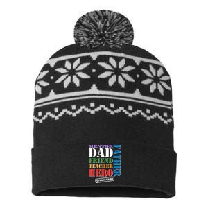 Inspiring Father's Day Dad USA-Made Snowflake Beanie