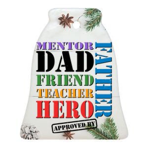 Inspiring Father's Day Dad Ceramic Bell Ornament