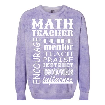 Inspiring Math Teacher Colorblast Crewneck Sweatshirt