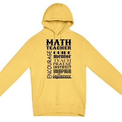 Inspiring Math Teacher Premium Pullover Hoodie