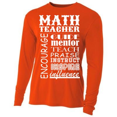 Inspiring Math Teacher Cooling Performance Long Sleeve Crew