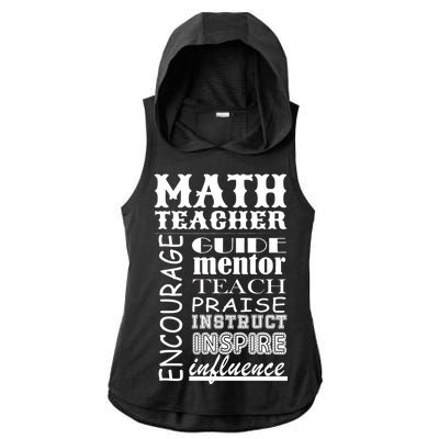 Inspiring Math Teacher Ladies PosiCharge Tri-Blend Wicking Draft Hoodie Tank