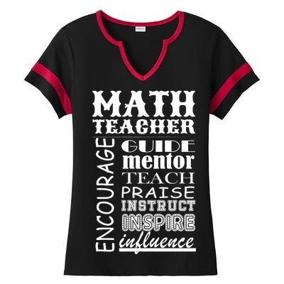 Inspiring Math Teacher Ladies Halftime Notch Neck Tee