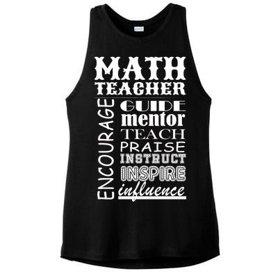 Inspiring Math Teacher Ladies PosiCharge Tri-Blend Wicking Tank