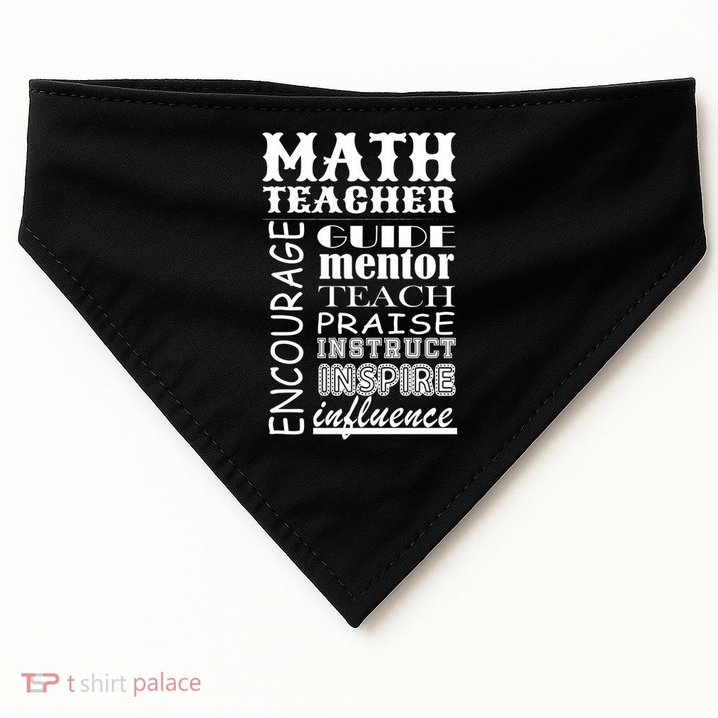 Inspiring Math Teacher USA-Made Doggie Bandana