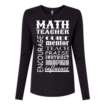 Inspiring Math Teacher Womens Cotton Relaxed Long Sleeve T-Shirt