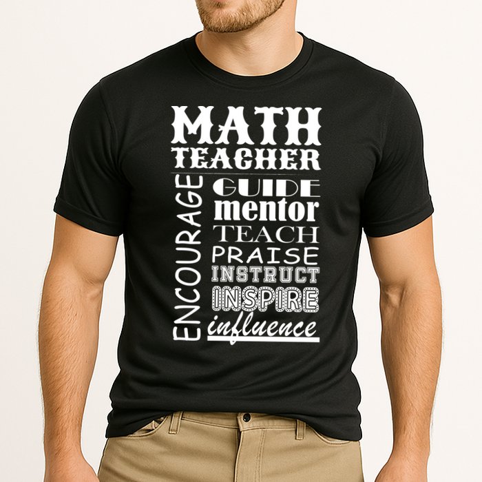 Inspiring Math Teacher Cooling Performance Crew T-Shirt