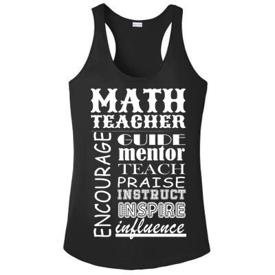 Inspiring Math Teacher Ladies PosiCharge Competitor Racerback Tank