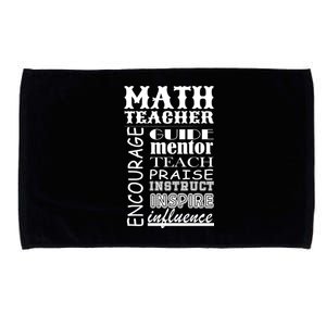 Inspiring Math Teacher Microfiber Hand Towel