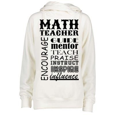 Inspiring Math Teacher Womens Funnel Neck Pullover Hood