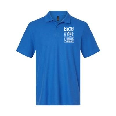 Inspiring Math Teacher Softstyle Adult Sport Polo