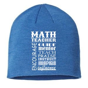 Inspiring Math Teacher Sustainable Beanie