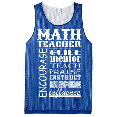 Inspiring Math Teacher Mesh Reversible Basketball Jersey Tank