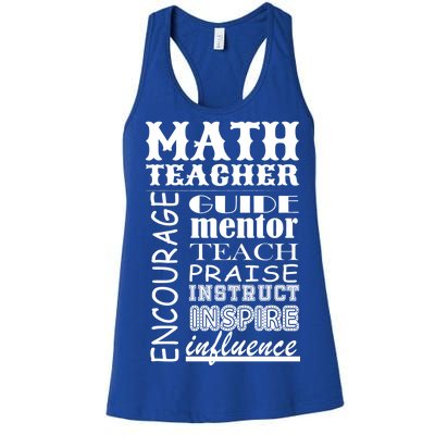 Inspiring Math Teacher Women's Racerback Tank