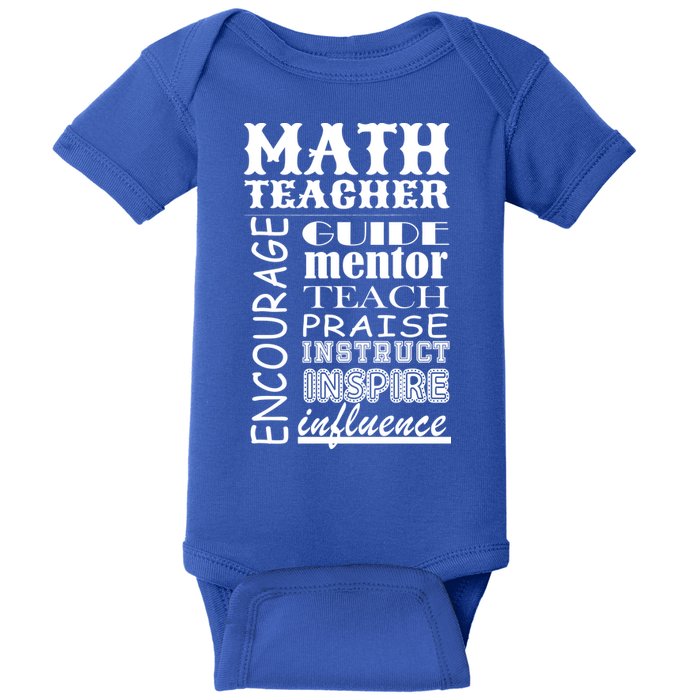Inspiring Math Teacher Baby Bodysuit