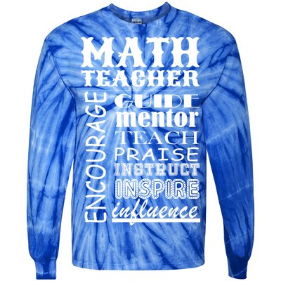 Inspiring Math Teacher Tie-Dye Long Sleeve Shirt