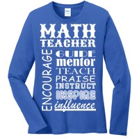 Inspiring Math Teacher Ladies Long Sleeve Shirt