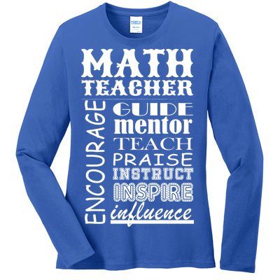 Inspiring Math Teacher Ladies Long Sleeve Shirt