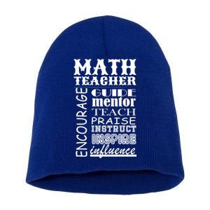 Inspiring Math Teacher Short Acrylic Beanie