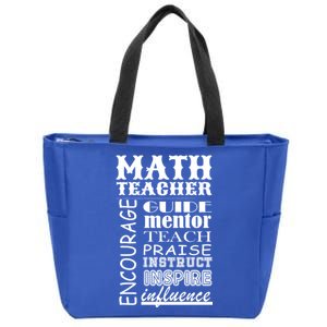 Inspiring Math Teacher Zip Tote Bag