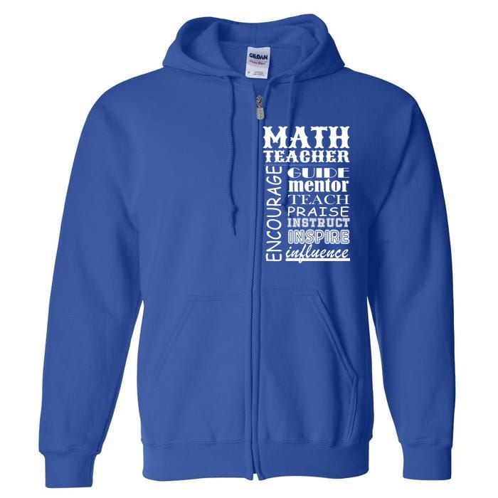 Inspiring Math Teacher Full Zip Hoodie