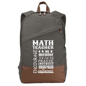 Inspiring Math Teacher Cotton Canvas Backpack