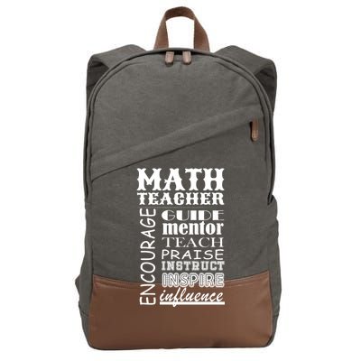 Inspiring Math Teacher Cotton Canvas Backpack