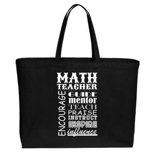 Inspiring Math Teacher Cotton Canvas Jumbo Tote